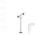 Emibig Emibig Vordingborg black floor lamp with 2 glass striped bulbs E14 - Illuminate your space with style and elegance