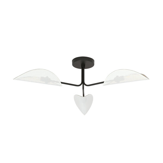 Emibig Emibig Thisted ceiling lamp black with white and gold metal finish 3x E14 - Perfect lighting for any space