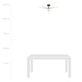 Emibig Emibig Thisted plafondlamp zwart met witte en goud metalen afwerking 3x E14 - Perfecte verlichting voor elke ruimte