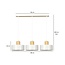 Lolland long white hanging lamp with natural wood 3x E27
