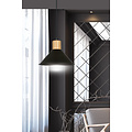 Vejen konische hanglamp zwart met hout E27