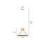 Lampe à suspension scandinave conique Vejen blanche avec bois E27