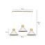 Emibig Emibig Vejen lámpara colgante ajustable larga blanca con madera cónica escandinava 3x E27 - Iluminación ideal para interiores modernos