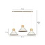 Vejen long adjustable white with wood conical Scandinavian hanging lamp 3x E27