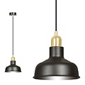 Emibig Emibig Egedal noir avec lampe suspendue dorée petits abat-jours en dôme E27 - Élevez l'ambiance de votre intérieur