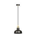 Egedal black with gold hanging lamp small domed shades E27