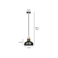 Emibig Emibig Egedal black with gold hanging lamp small domed shades E27 - Elevate your interior ambiance