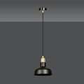 Egedal black with gold hanging lamp small domed shades E27