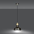 Emibig Emibig Egedal noir avec lampe suspendue dorée petits abat-jours en dôme E27 - Élevez l'ambiance de votre intérieur