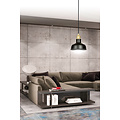 Egedal black with gold hanging lamp small domed shades E27