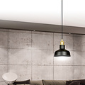 Egedal black with gold hanging lamp small domed shades E27
