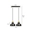 Emibig Emibig Egedal wide double hanging lamp black with gold small domed shades 2x E27 - Ideal for creating a warm atmosphere in your living spaces