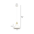 Emibig Emibig Egedal blanca con lámpara colgante dorada pantallas metálicas 1x E27 - Iluminación perfecta para cualquier espacio