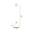 Egedal white with gold hanging lamp metal shades 1x E27