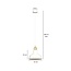 Lámpara colgante Egedal blanca con pantalla metálica dorada 1x E27