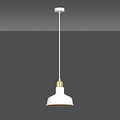 Emibig Emibig Egedal blanc avec lampe suspendue dorée abat-jours métalliques 1x E27 - Éclairage parfait pour chaque espace