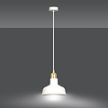 Emibig Emibig Egedal blanca con lámpara colgante dorada pantallas metálicas 1x E27 - Iluminación perfecta para cualquier espacio