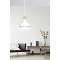 Emibig Emibig Egedal blanca con lámpara colgante dorada pantallas metálicas 1x E27 - Iluminación perfecta para cualquier espacio