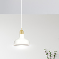 Emibig Emibig Egedal weiß mit goldenen Hängelampen-Metallschirmen 1x E27 - Perfekte Beleuchtung für jeden Raum