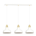 Emibig Emibig Egedal grande blanche avec or 3x E27 lampe suspendue avec dômes élégants - Idéale pour une ambiance élégante