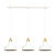 Egedal large white with gold 3x E27 hanging lamp with elegant domes