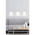 Egedal grote wit met goud 3x E27 hanglamp met elegante koepels