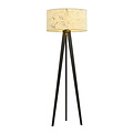 Greve 3-leg floor lamp with robust textile shade tube 1x E27