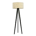 Greve 3-leg floor lamp with robust textile shade tube 1x E27