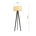 Greve 3-leg floor lamp with robust textile shade tube 1x E27