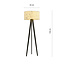 Emibig Emibig Greve 3-leg floor lamp with robust textile shade tube 1x E27 - Ideal for creating a cozy atmosphere in any room