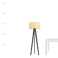 Greve 3-leg floor lamp with robust textile shade tube 1x E27