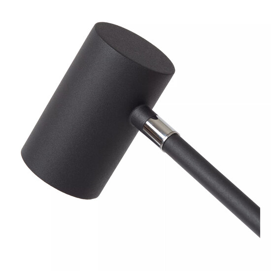 Lampadaire rechargeable avec LED tactile sans fil noir, dimmable en 3 étapes