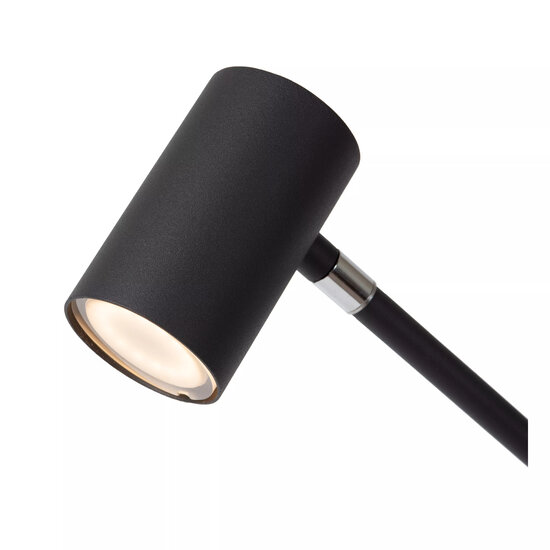 Lampadaire rechargeable avec LED tactile sans fil noir, dimmable en 3 étapes