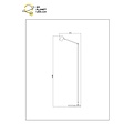 Lampadaire rechargeable avec LED tactile sans fil noir, dimmable en 3 étapes