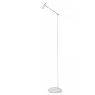 Lámpara de pie blanca recargable con LED inalámbrico táctil, regulable en 3 pasos