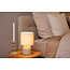 Lampe de table beige blanc avec abat-jour rond en laine 16 cm E14