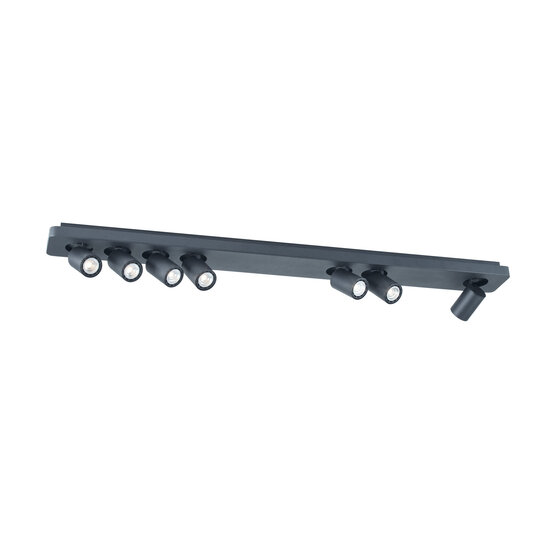 Fantasia Fantasia Nysit lámpara de techo 7x GU10 LED negro, regulable, orientable, 113,5cm, 2800K