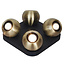 4 spots black and bronze ceiling lamp LED square 4x GU10