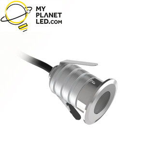 Stainless steel waterproof 3W IP67 recessed spotlight 42 mm, hole size 32 to 40 mm