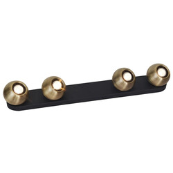 Plafonnier Fantasia Triton 4 spots noir/bronze GU10
