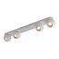 Plafonnier 4 spots full blanc LED 4x GU10 avec ampoules