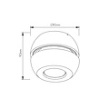 Fantasia OLEO ceiling spotlight, adjustable, LED 7W 3000K, white, dimmable - 110 mm diameter