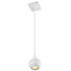 Hanging lamp for bathroom ball pendant white with brass spherical GU10