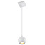 Lampe suspendue pour salle de bain boule blanche avec sphérique en laiton GU10