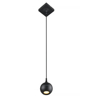 Lámpara colgante negra para baño colgante bola con latón esférico GU10