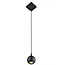 Lampe suspendue noire pour salle de bain, suspension boule avec sphère en laiton GU10