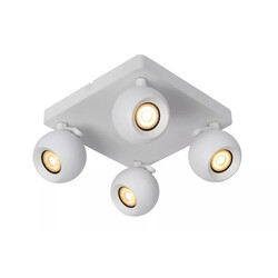 Encantador foco de techo moderno blanco 4xGU10 con bombillas