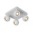 Charming white modern ceiling spotlight 4xGU10 with bulbs