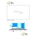 Hedendaagse zwarte spiegellamp badkamer 8W 3000K IP44 60cm