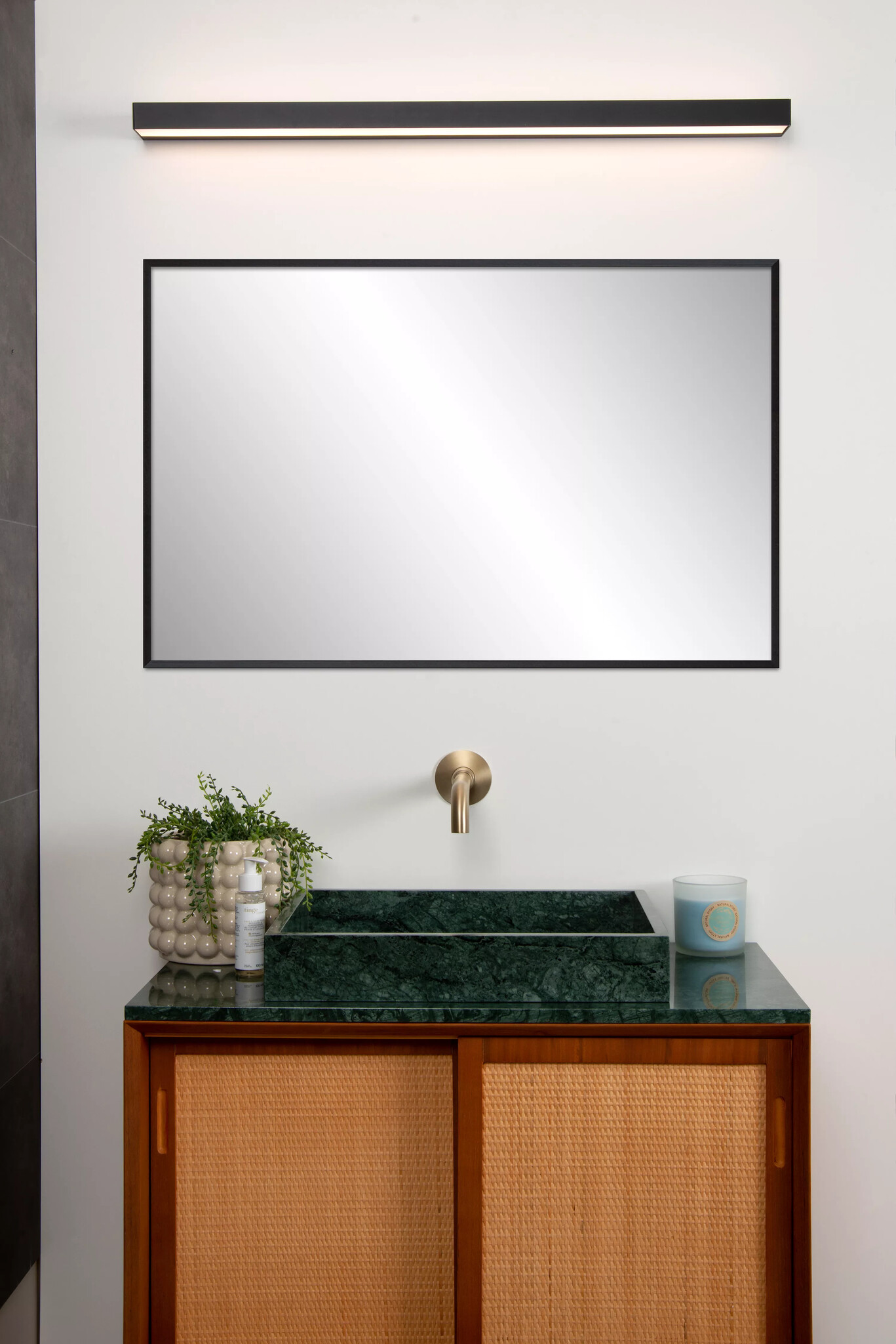 Simple Noir 42/55/68 / 82CM Bande LED Miroir Phare, Salle De Bain